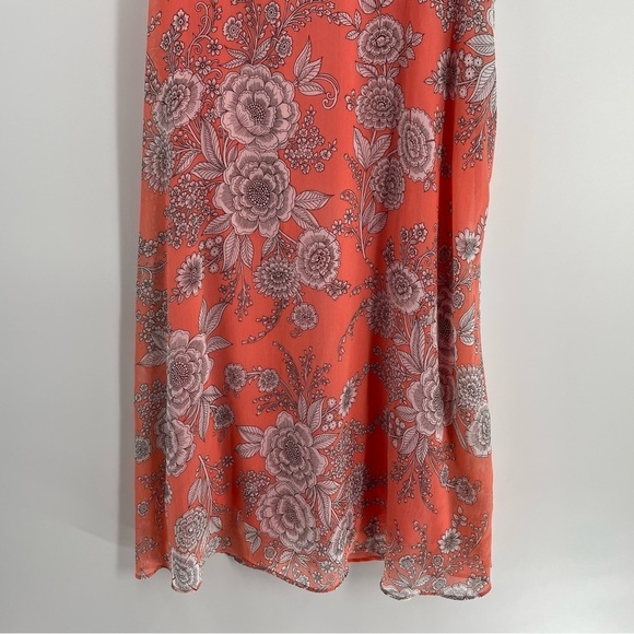 Tommy Hilfiger Coral White Floral Lined Sleeveless Keyhole Back Shift Dress - Picture 7 of 13